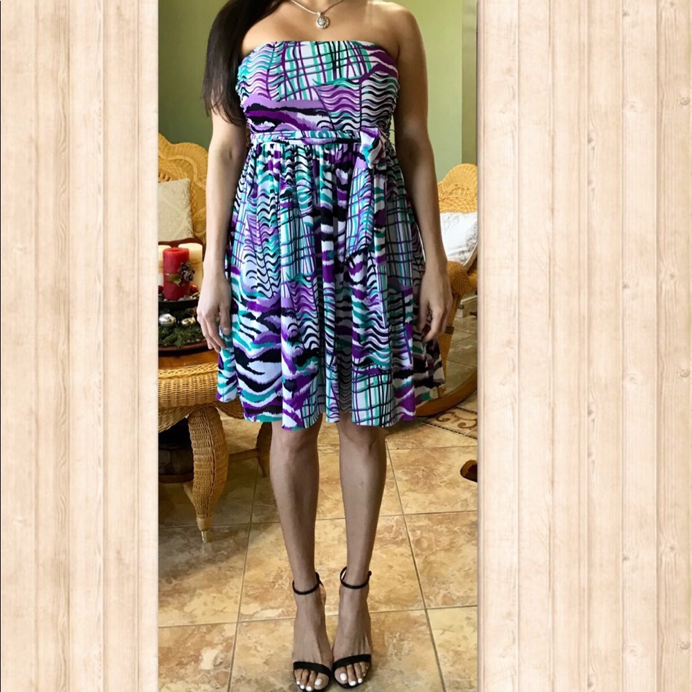 Candie’s strapless dress